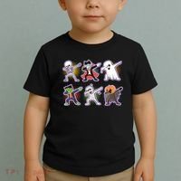 Halloween Cute Funny Dabbing Monsters Toddler T-Shirt thumb 2