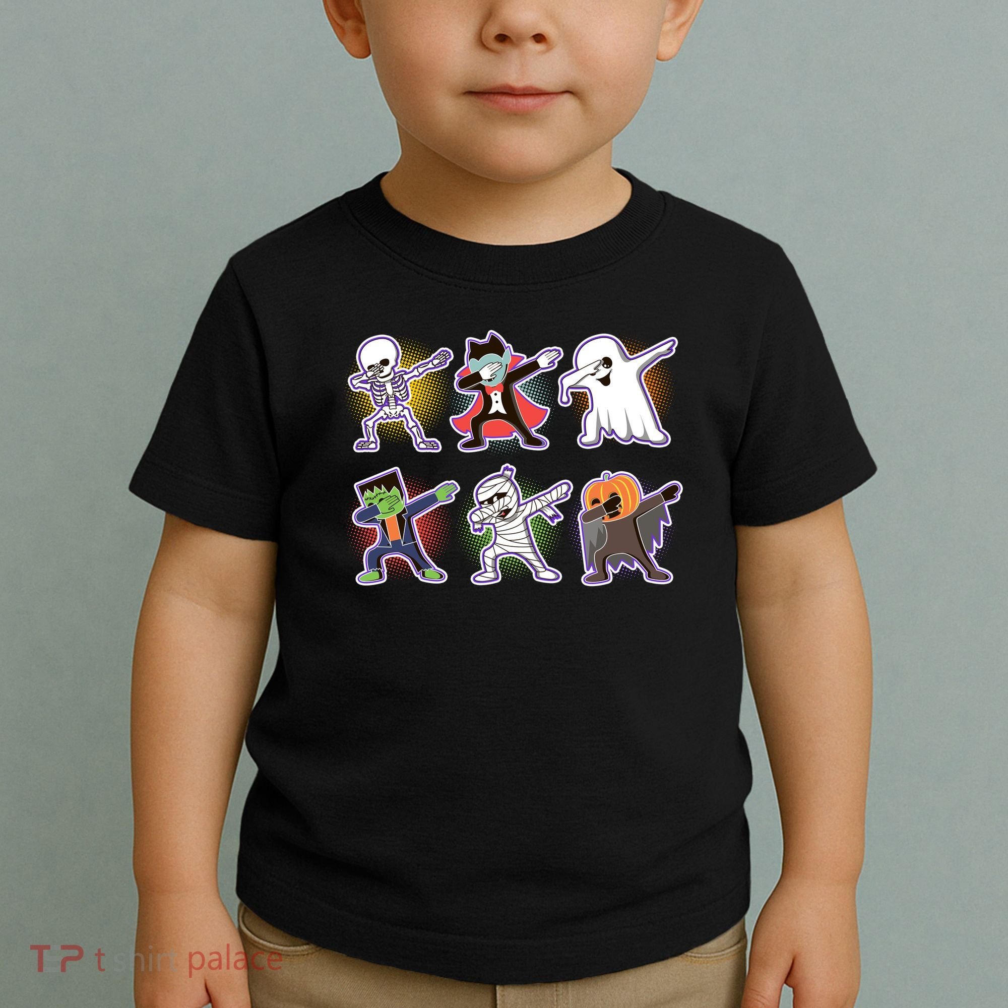 Halloween Cute Funny Dabbing Monsters Toddler T-Shirt