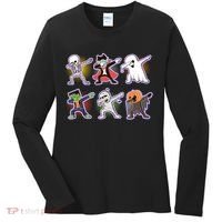 Halloween Cute Funny Dabbing Monsters Women's Long Sleeve Shirt thumb 0