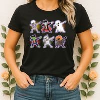 Halloween Cute Funny Dabbing Monsters Women's T-Shirt thumb 2