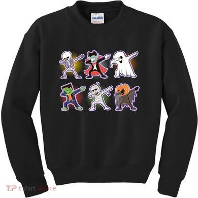 Halloween Cute Funny Dabbing Monsters Kids Sweatshirt