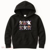 Halloween Cute Funny Dabbing Monsters Kids Hoodie thumb 0