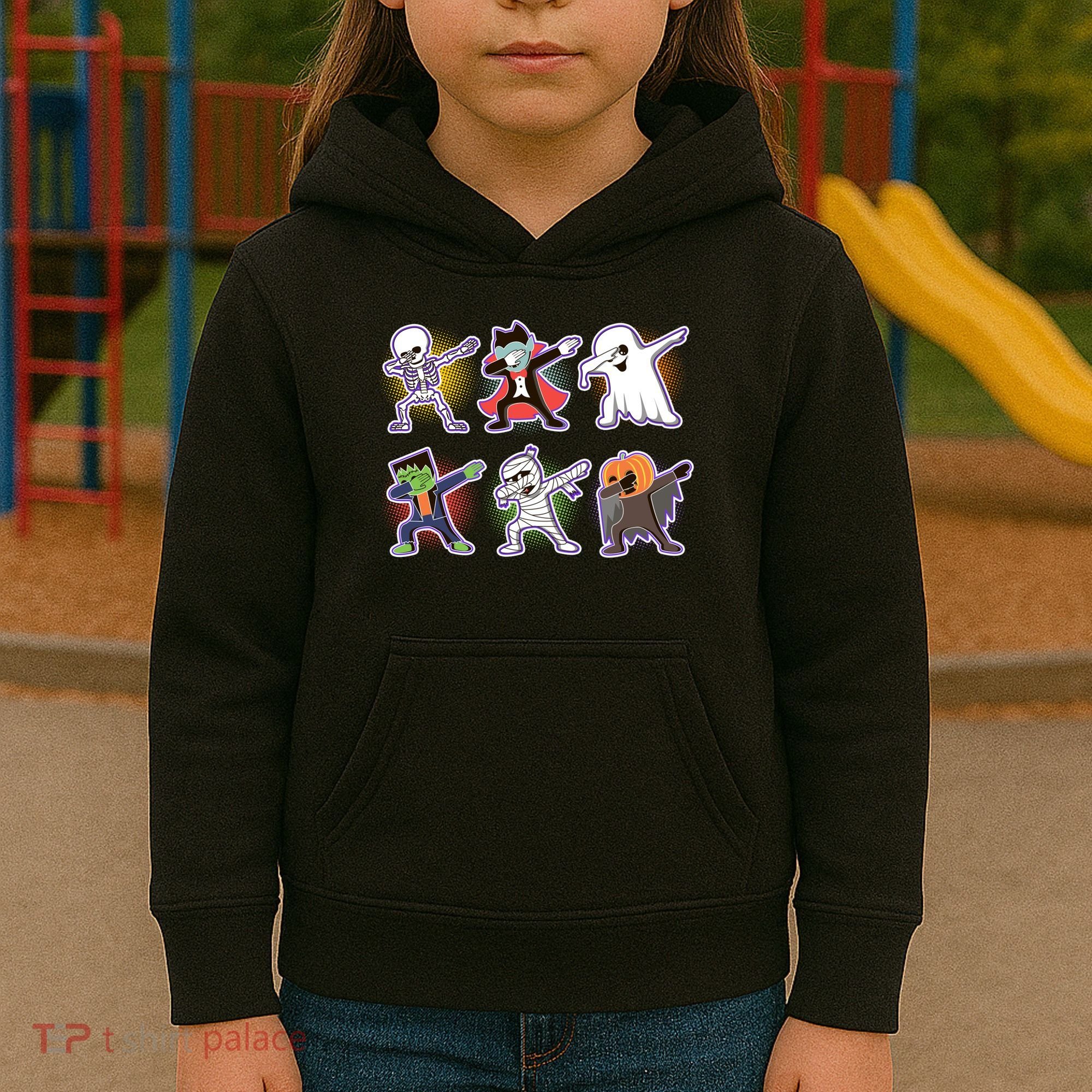 Halloween Cute Funny Dabbing Monsters Kids Hoodie