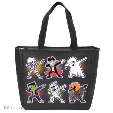 Halloween Cute Funny Dabbing Monsters Tote Bag
