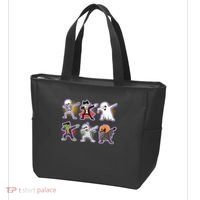 Halloween Cute Funny Dabbing Monsters Tote Bag thumb 3