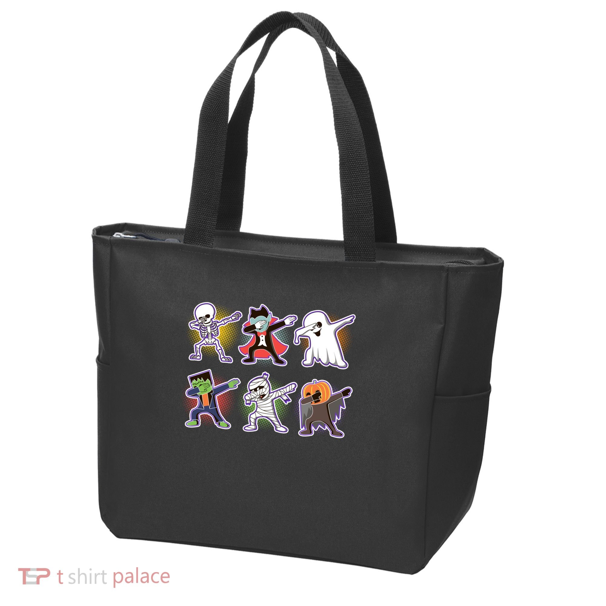 Halloween Cute Funny Dabbing Monsters Tote Bag