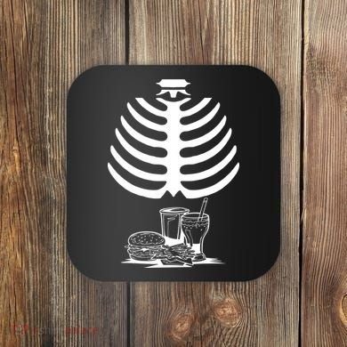 Halloween fast food skeleton Coaster