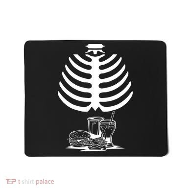 Halloween fast food skeleton Mousepad