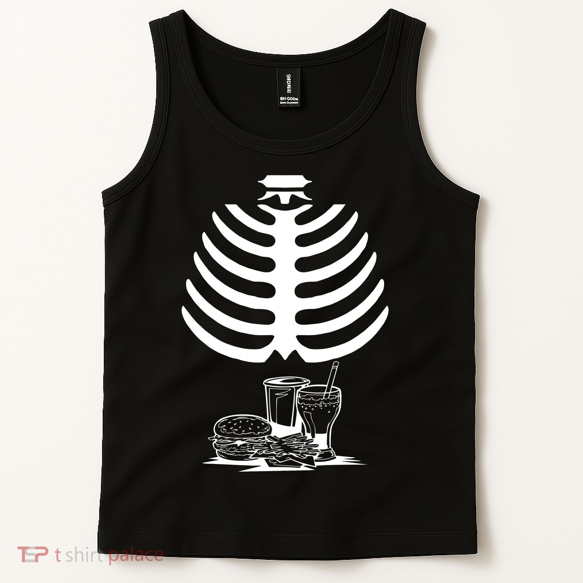 Halloween fast food skeleton Tank Top