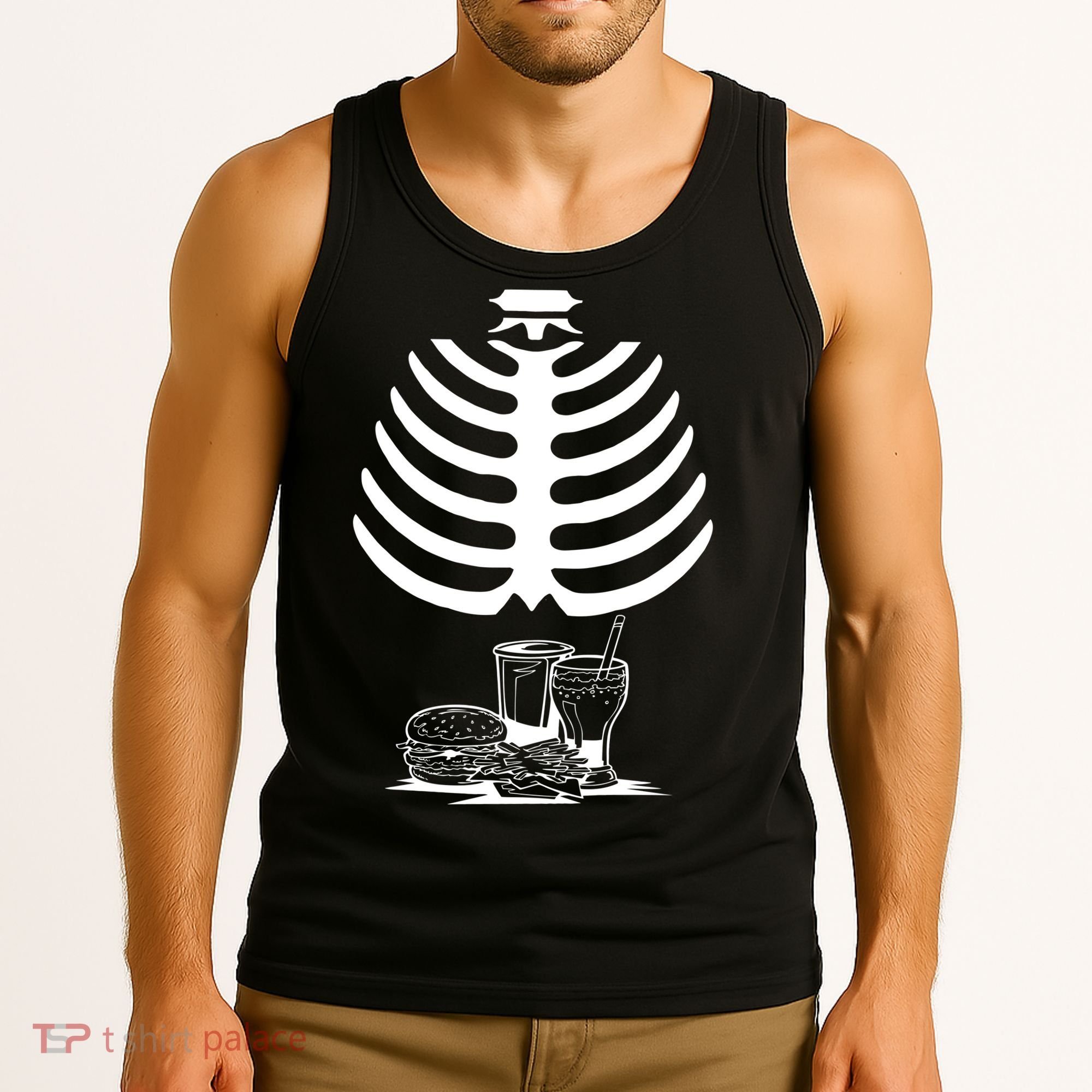 Halloween fast food skeleton Tank Top