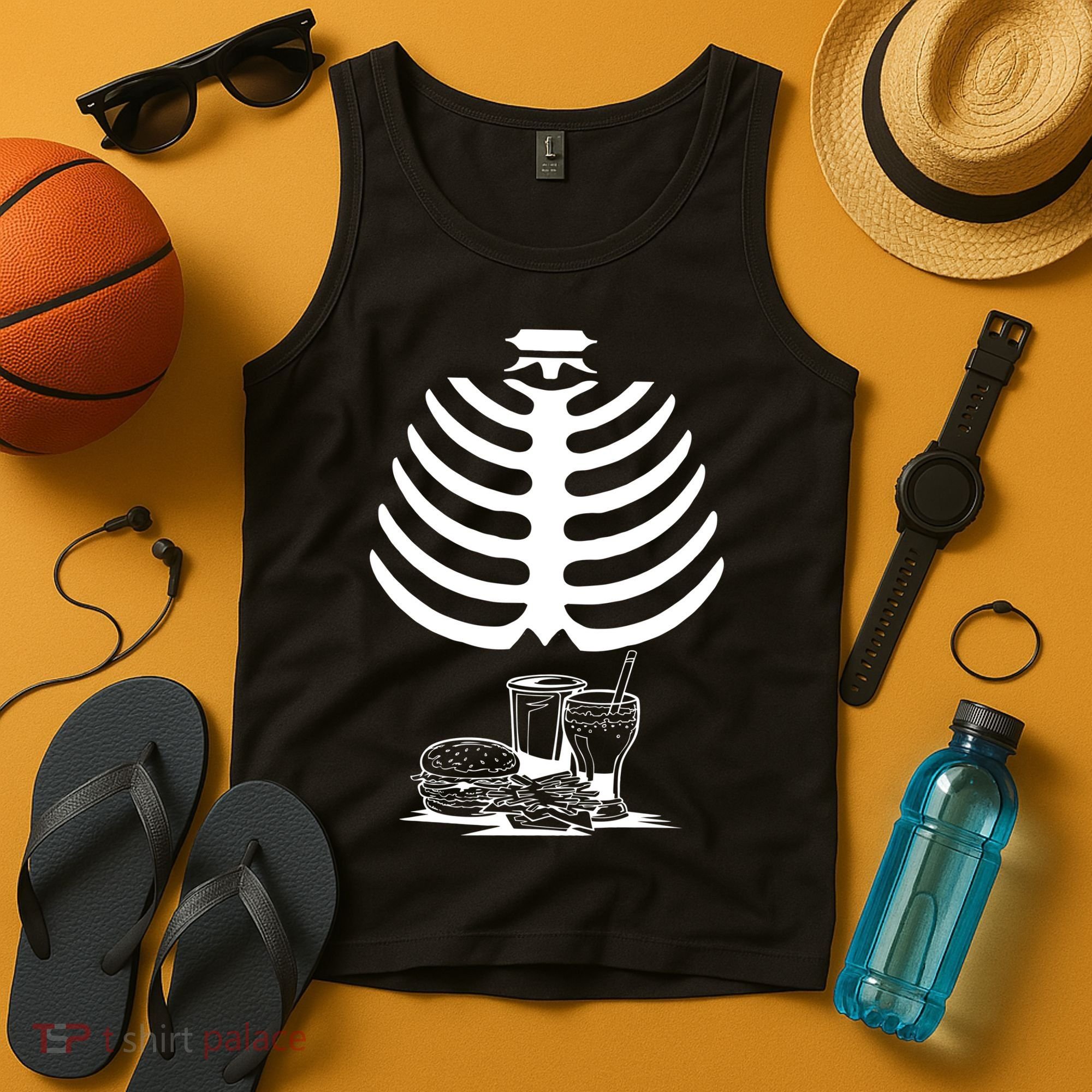 Halloween fast food skeleton Tank Top