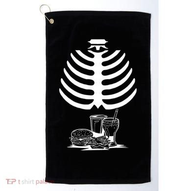 Halloween fast food skeleton Golf Towel