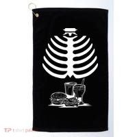 Halloween fast food skeleton Golf Towel thumb 0