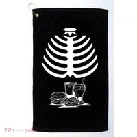 Halloween fast food skeleton Golf Towel thumb 0
