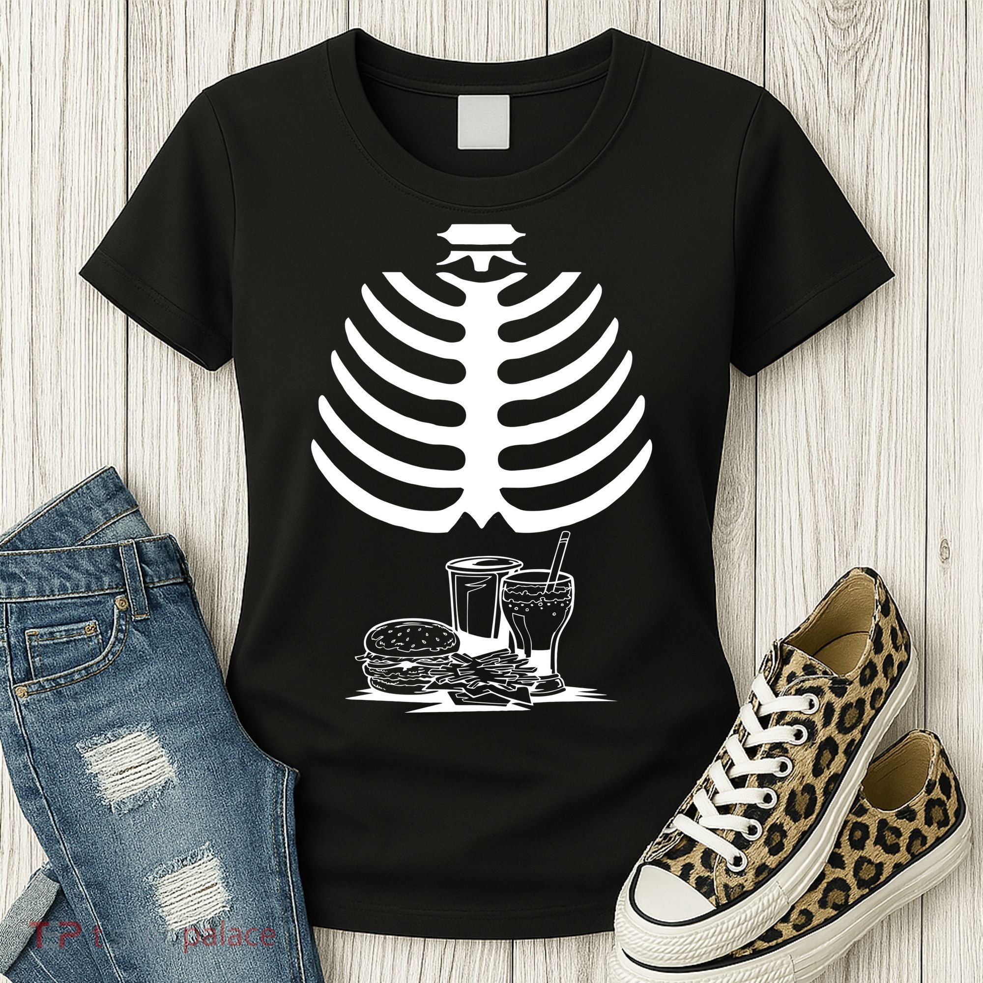 Halloween fast food skeleton Women's T-Shirt