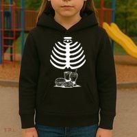 Halloween fast food skeleton Kids Hoodie thumb 3
