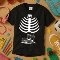 Halloween fast food skeleton Kids T-Shirt thumb 3