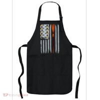 Halloween Flag Witches Broomstick American Flag USA Apron thumb 0
