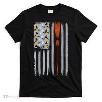 Halloween Flag Witches Broomstick American Flag USA T-Shirt thumb 0