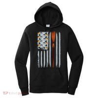 Halloween Flag Witches Broomstick American Flag USA Women's Hoodie thumb 0