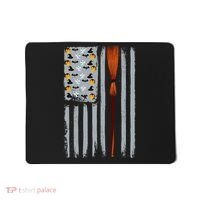 Halloween Flag Witches Broomstick American Flag USA Mousepad thumb 0