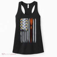 Halloween Flag Witches Broomstick American Flag USA Women's Tank Top thumb 0
