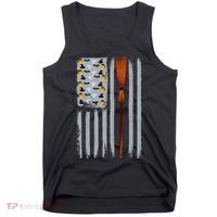 Halloween Flag Witches Broomstick American Flag USA Tank Top thumb 0