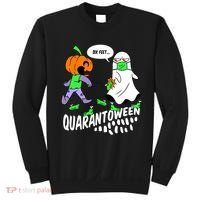 Halloween Funny Quarantoween 6 Feet Pumpkin Ghost Sweatshirt thumb 0