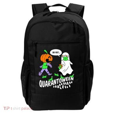 Halloween Funny Quarantoween 6 Feet Pumpkin Ghost Backpack