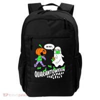 Halloween Funny Quarantoween 6 Feet Pumpkin Ghost Backpack thumb 0