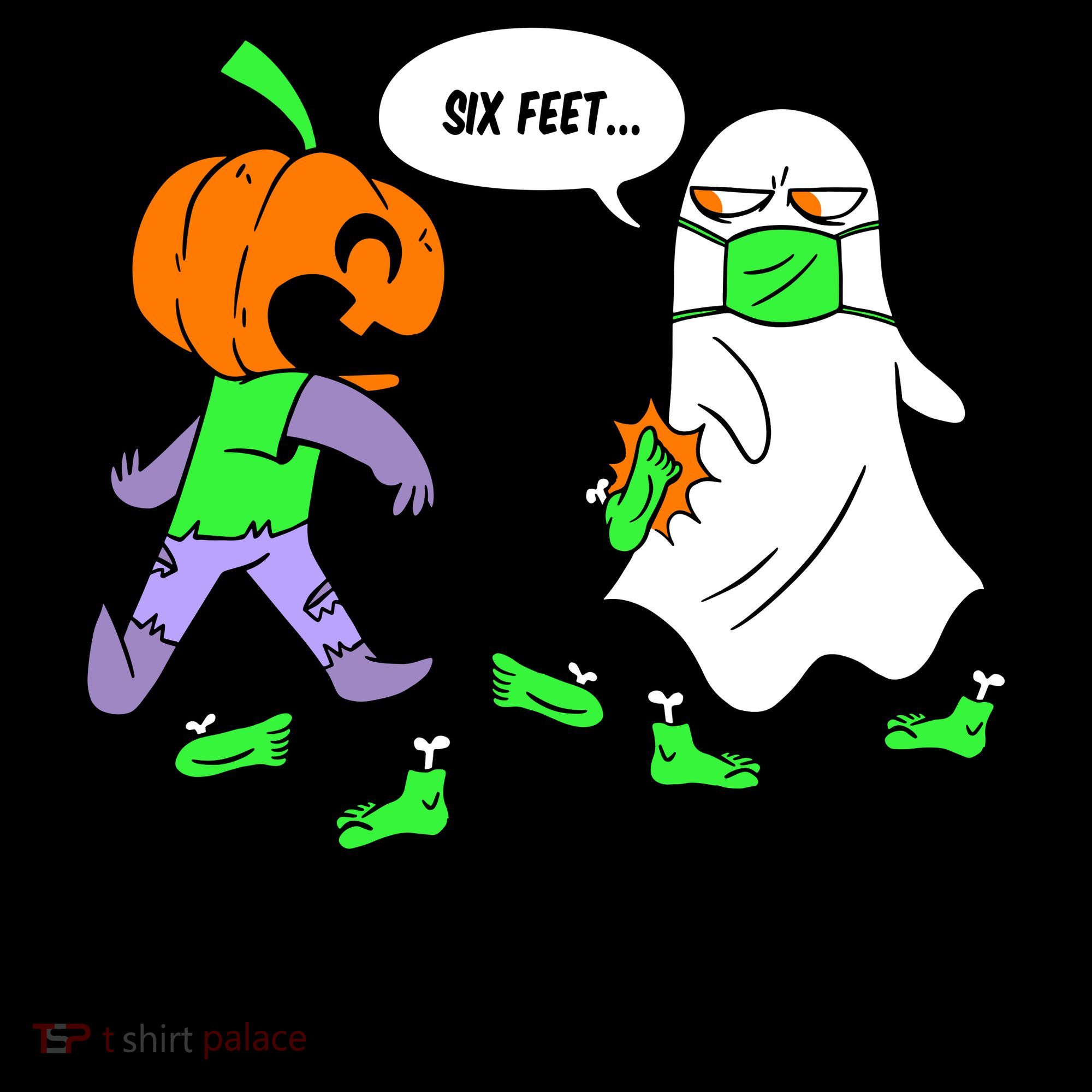 Halloween Funny Quarantoween 6 Feet Pumpkin Ghost Coffee Mug