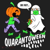 Halloween Funny Quarantoween 6 Feet Pumpkin Ghost Hat thumb 2