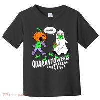 Halloween Funny Quarantoween 6 Feet Pumpkin Ghost Toddler T-Shirt thumb 0