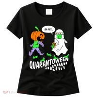 Halloween Funny Quarantoween 6 Feet Pumpkin Ghost Women's T-Shirt thumb 0