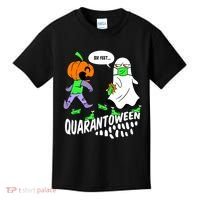Halloween Funny Quarantoween 6 Feet Pumpkin Ghost Kids T-Shirt thumb 0