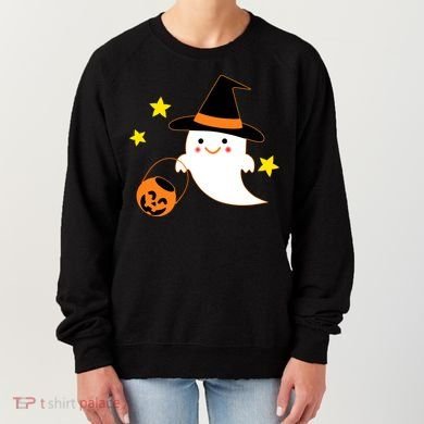 Halloween Ghost Kawaii Trick or Treating Pumpkin Women's Sweatshirt