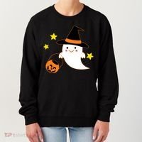 Halloween Ghost Kawaii Trick or Treating Pumpkin Women's Sweatshirt thumb 0