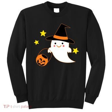 Halloween Ghost Kawaii Trick or Treating Pumpkin Sweatshirt