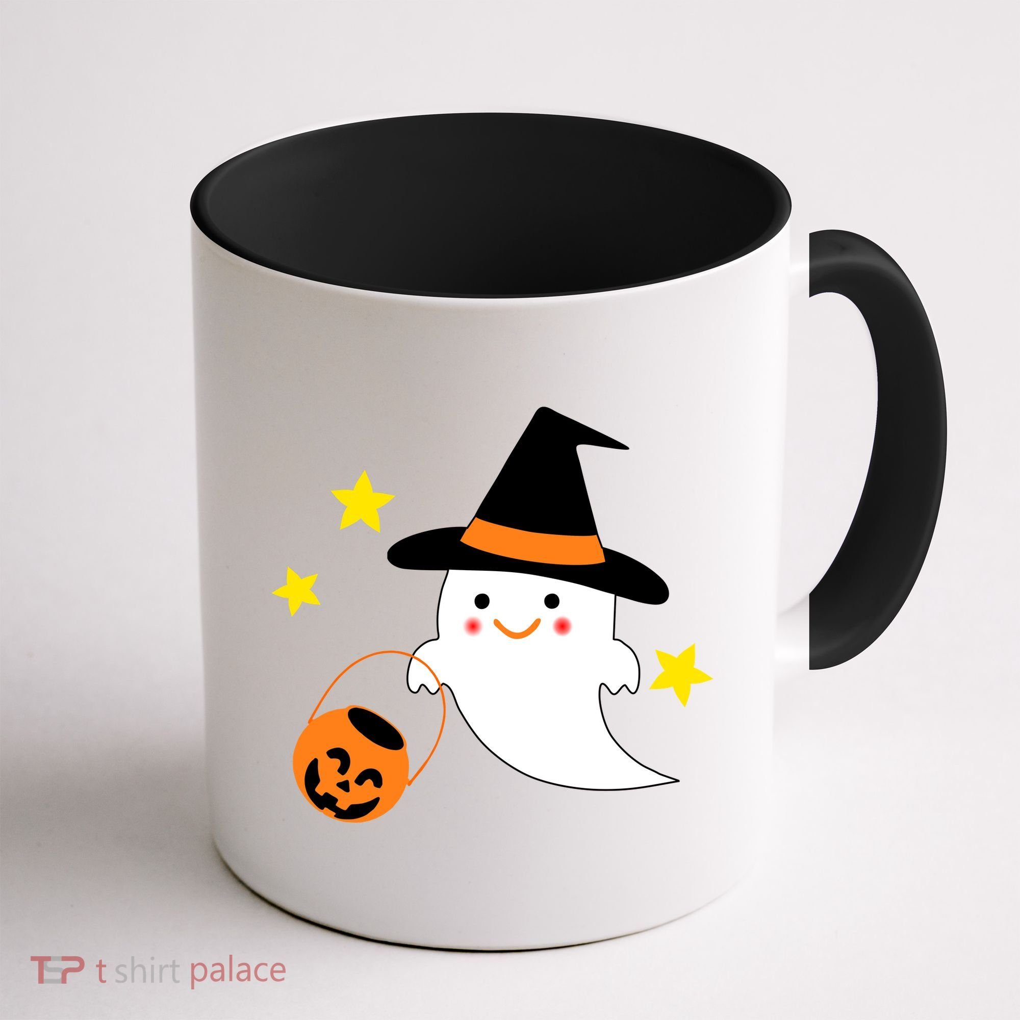 Halloween Ghost Kawaii Trick or Treating Pumpkin Coffee Mug