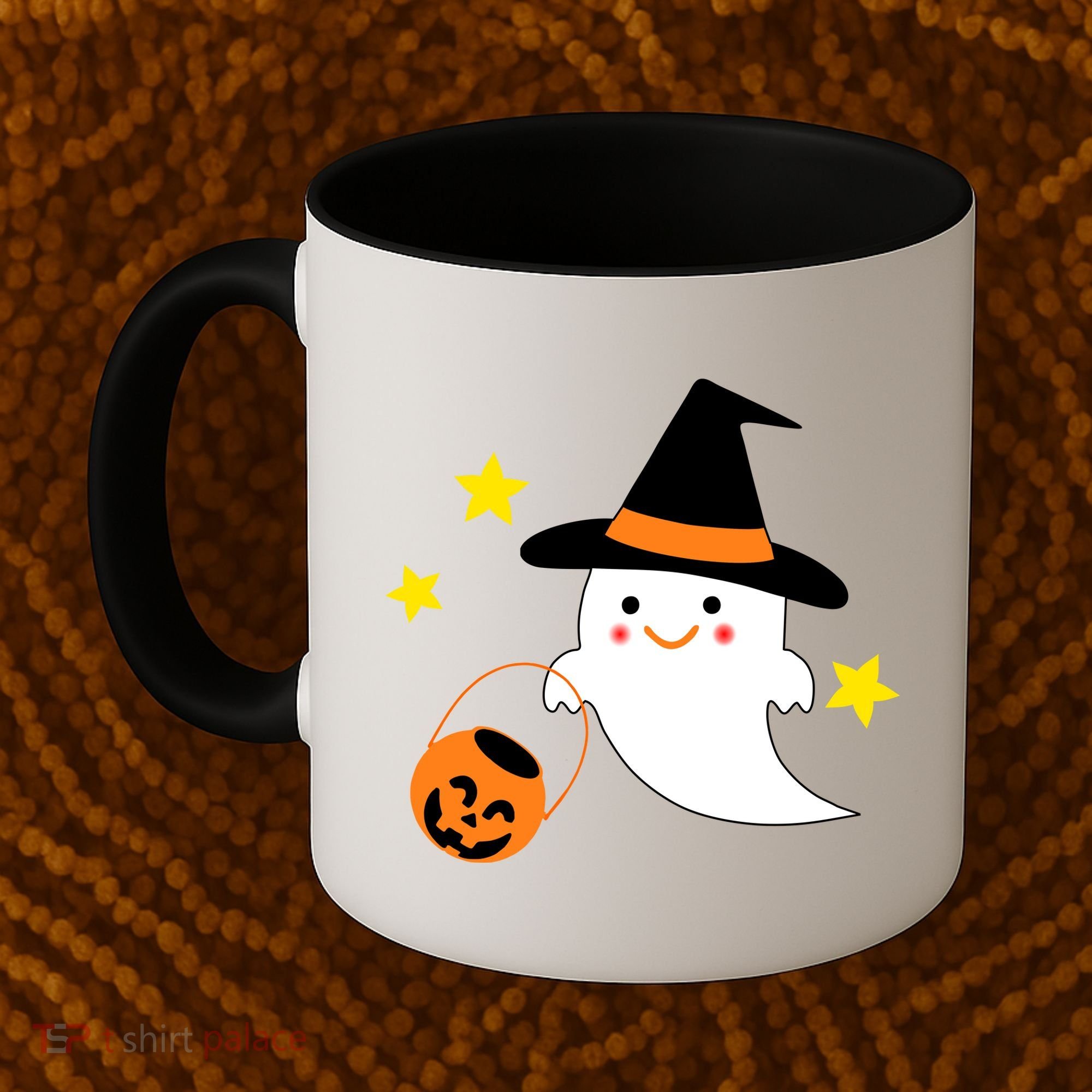 Halloween Ghost Kawaii Trick or Treating Pumpkin Coffee Mug