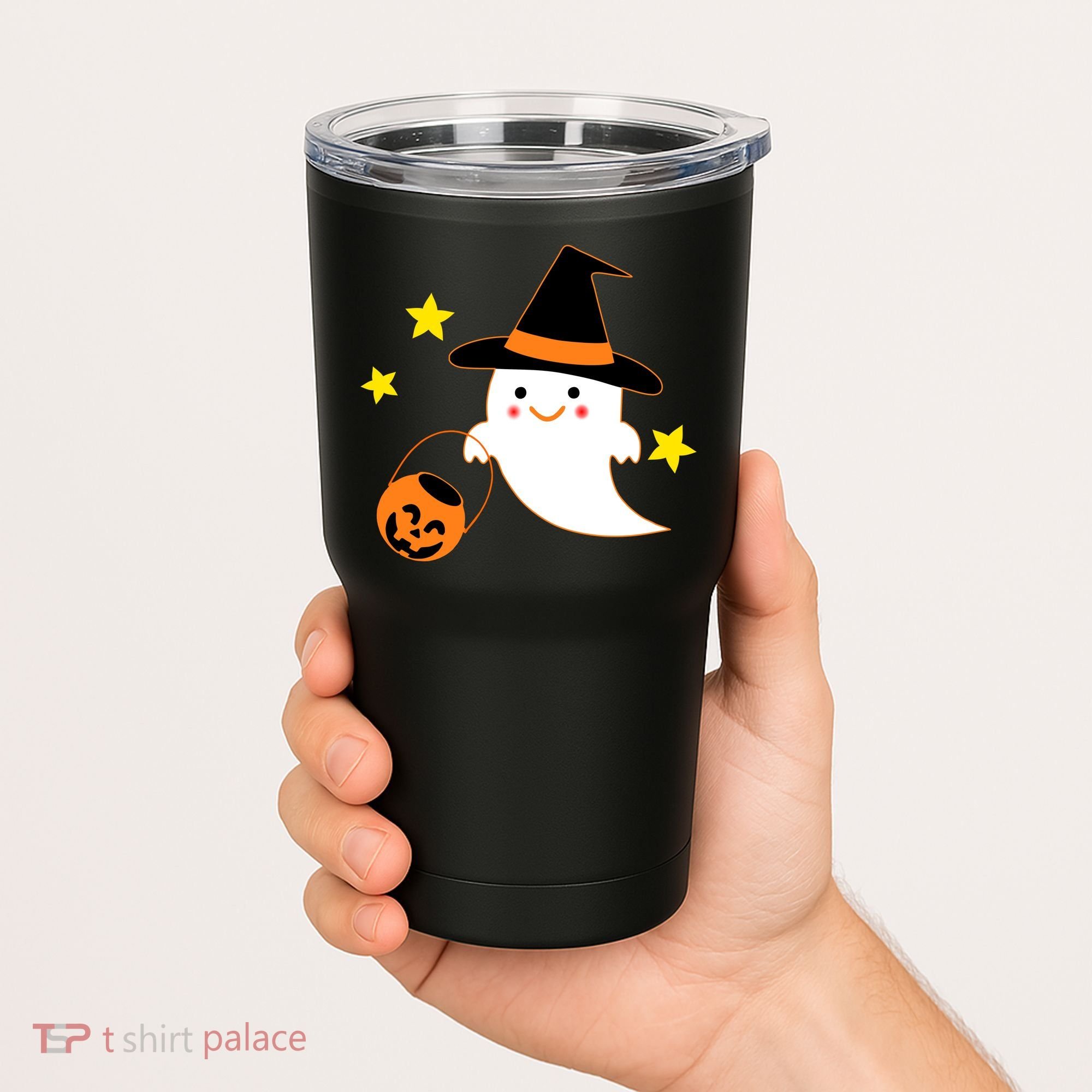 Halloween Ghost Kawaii Trick or Treating Pumpkin Tumbler