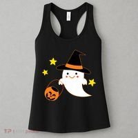 Halloween Ghost Kawaii Trick or Treating Pumpkin Women's Tank Top thumb 3
