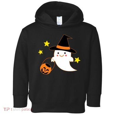 Halloween Ghost Kawaii Trick or Treating Pumpkin Toddler Hoodie