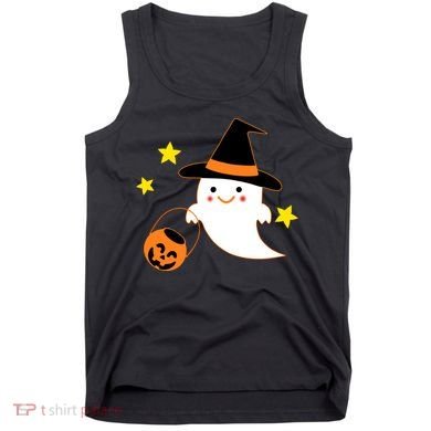 Halloween Ghost Kawaii Trick or Treating Pumpkin Tank Top