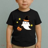 Halloween Ghost Kawaii Trick or Treating Pumpkin Toddler T-Shirt thumb 2