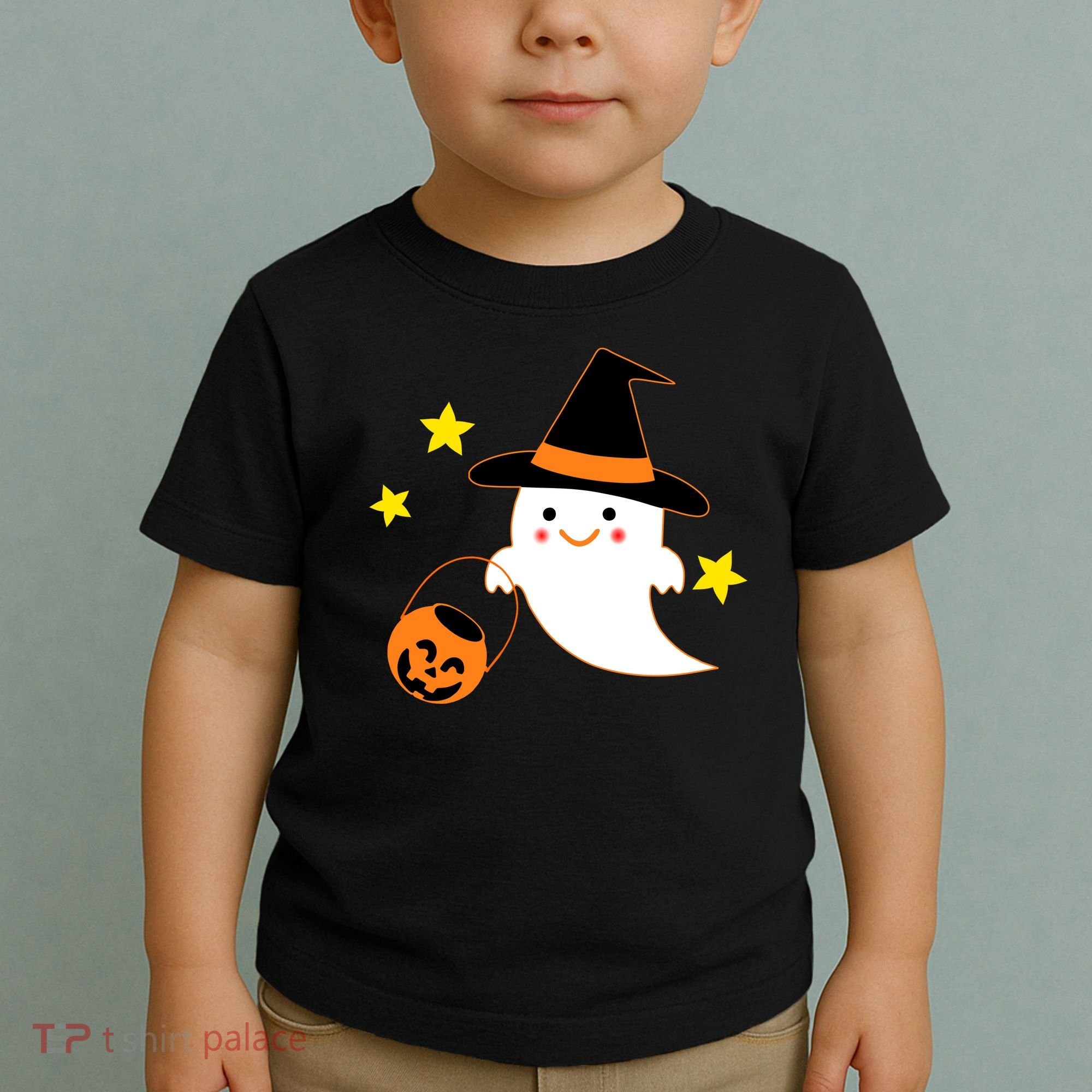 Halloween Ghost Kawaii Trick or Treating Pumpkin Toddler T-Shirt