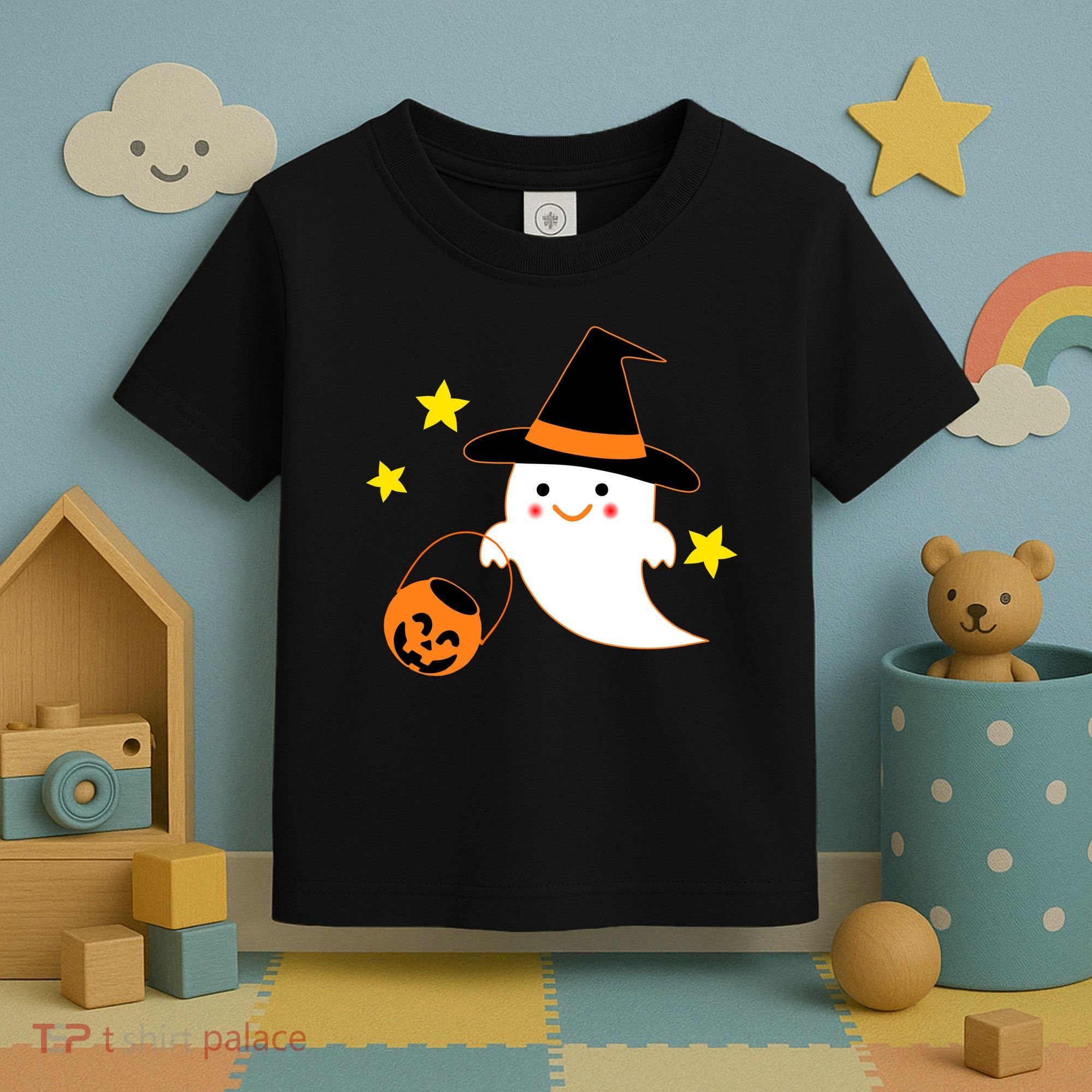 Halloween Ghost Kawaii Trick or Treating Pumpkin Toddler T-Shirt