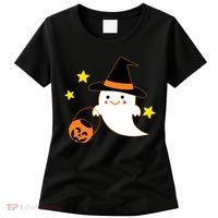 Halloween Ghost Kawaii Trick or Treating Pumpkin Women's T-Shirt thumb 0
