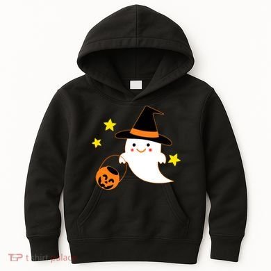 Halloween Ghost Kawaii Trick or Treating Pumpkin Kids Hoodie