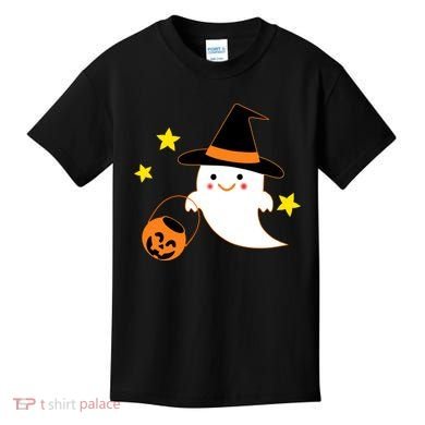 Halloween Ghost Kawaii Trick or Treating Pumpkin Kids T-Shirt